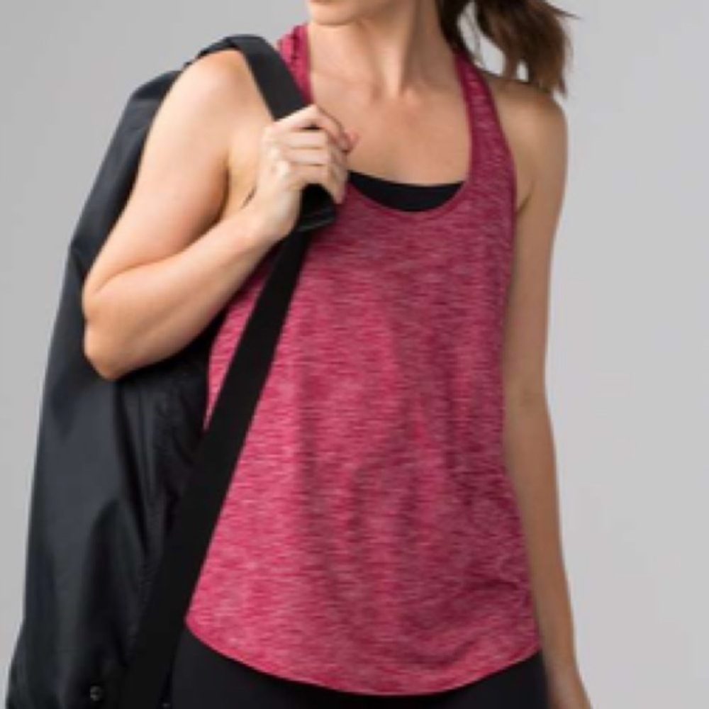 Lululemon Heathered cranberry size medium flowy light tank